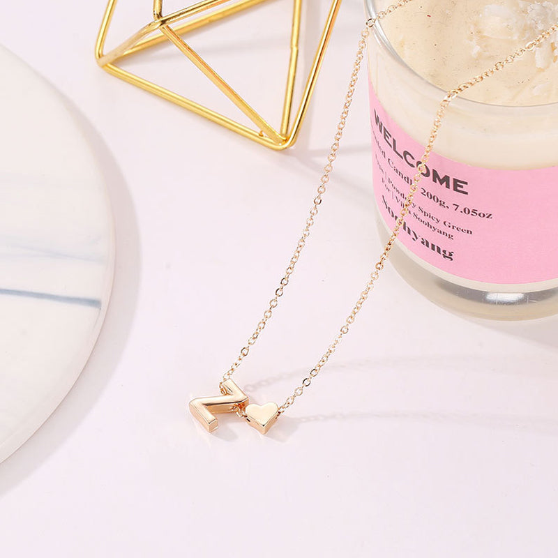 🎅Surprise price: $19.99 only!!🔥Tiny Initial Necklaces Golden Heart Letter A-Z💖