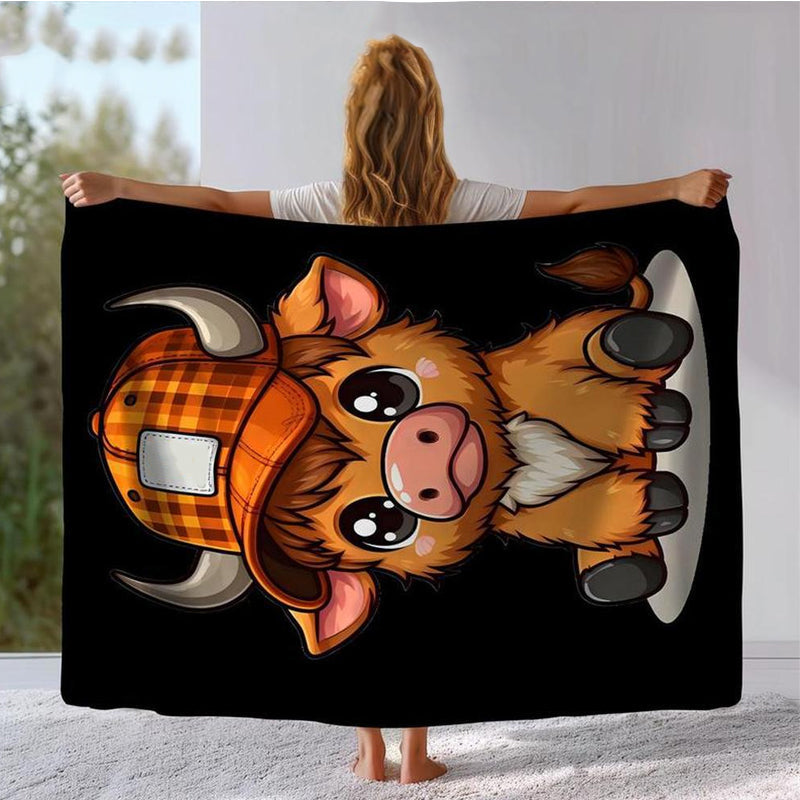🎁Christmas Sale 49% OFF🎅✨Soft & Cozy Cartoon Cow Blanket