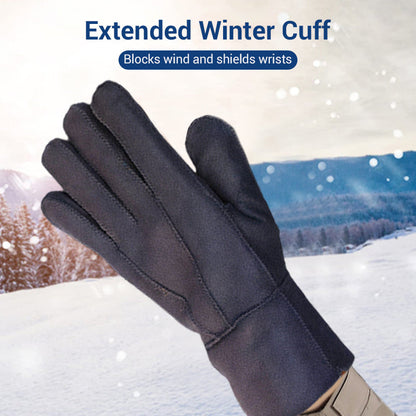 Warm Soft Lined Gloves With Extended Cuff
