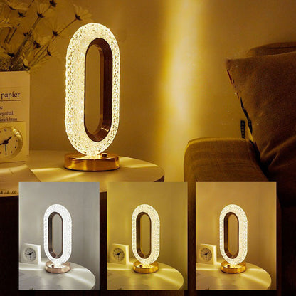 ✨ CHRISTMAS SALE 50% OFF! ✨ Rechargeable Luxury Crystal LED Night Light Lamp - 16 Color Changing Modes with Touch Control for Bedroom Decor 🎄💎