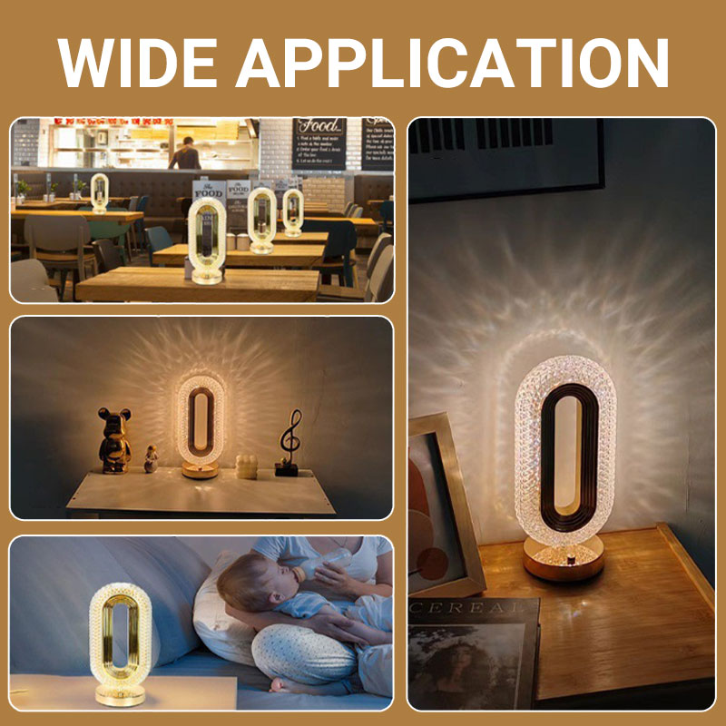 ✨ CHRISTMAS SALE 50% OFF! ✨ Rechargeable Luxury Crystal LED Night Light Lamp - 16 Color Changing Modes with Touch Control for Bedroom Decor 🎄💎