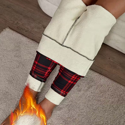 🔥Hot Sale Deals-High-Elasticity Slim Fit Warm Plaid Leggings for Women