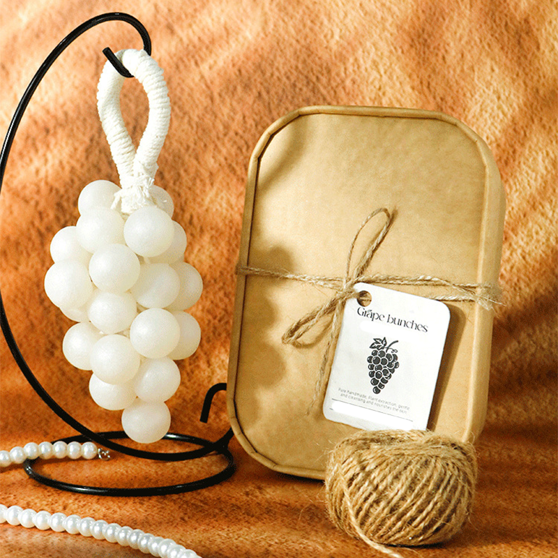 🍇🍑Artisan Pearl Grape Cluster Soap Gentle Cleansing Soap