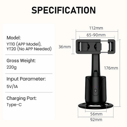 🔥Hot Sale Deals-Portable 360°Auto-Tracking Phone Stand