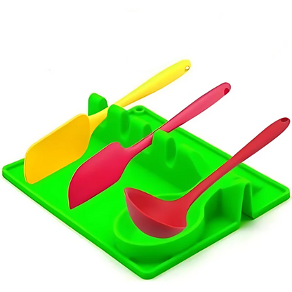 2-in-1 Silicone Utensil Rest with Drip Pad