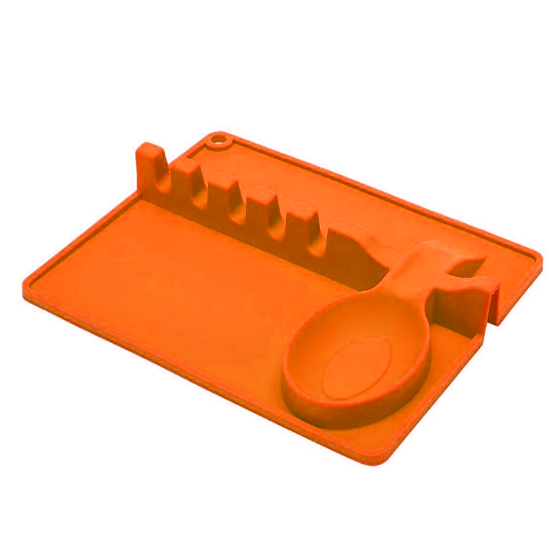 2-in-1 Silicone Utensil Rest with Drip Pad