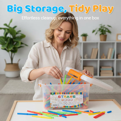 🔥Hot Sale Deals-Flexible Straw Constructor Building Toy