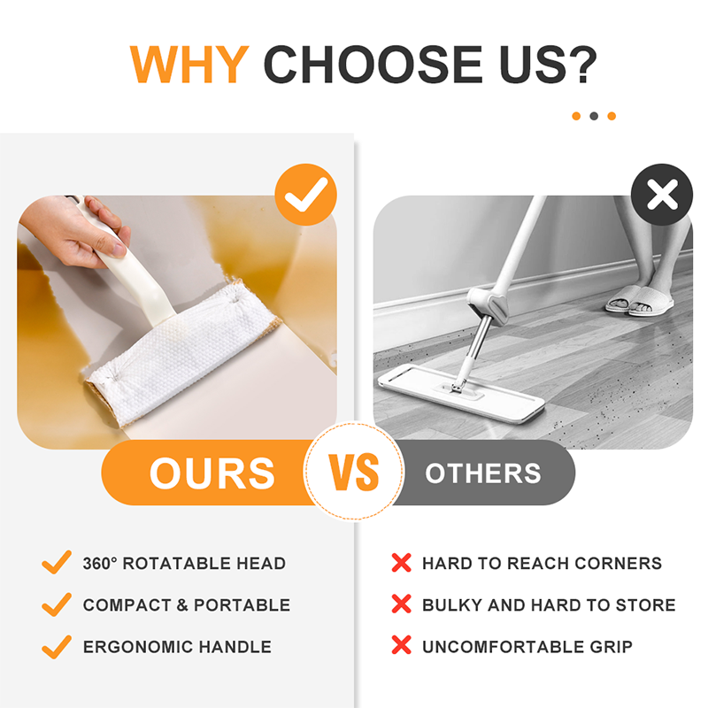 🔥Hot Sale Offers-Mini No-Touch Sweeper Mop for Reusable Facial Wipes