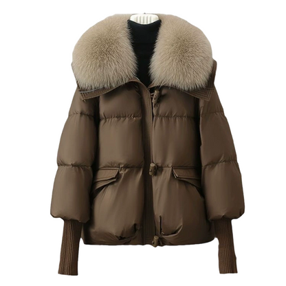 🔥Hot Sale Deals-Women’s Stylish Short Down Jacket With Fluffy Collar