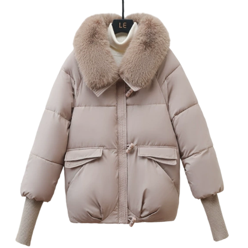 🔥Hot Sale Deals-Women’s Stylish Short Down Jacket With Fluffy Collar