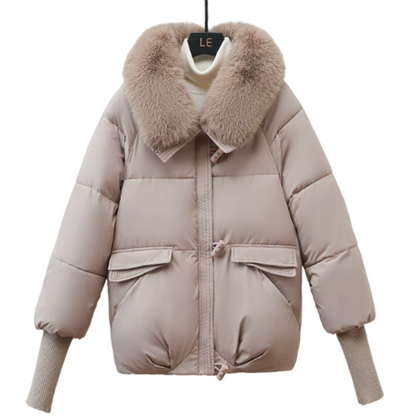 🔥Hot Sale Deals-Women’s Stylish Short Down Jacket With Fluffy Collar