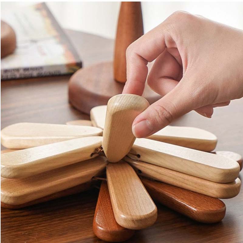 🔥2025 Hot Sale🔥Wooden Tree-Shaped Trivet with Star or Apple