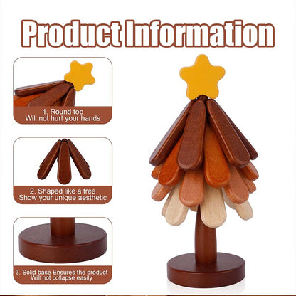 🔥2025 Hot Sale🔥Wooden Tree-Shaped Trivet with Star or Apple