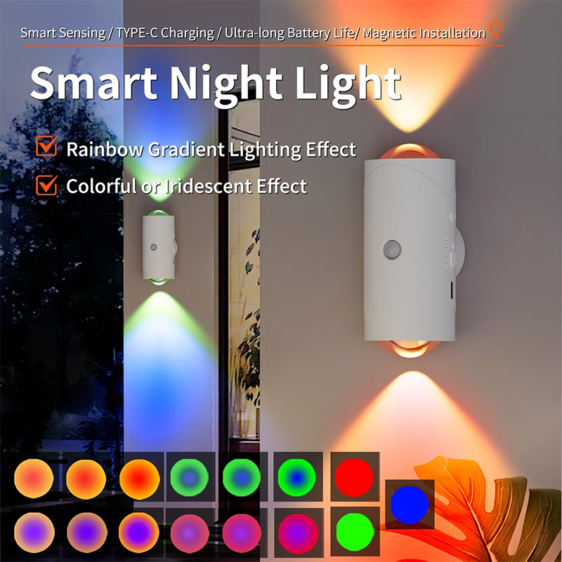 🔥Hot Sale Deals-Auto-Sensing Color Changing Night Light