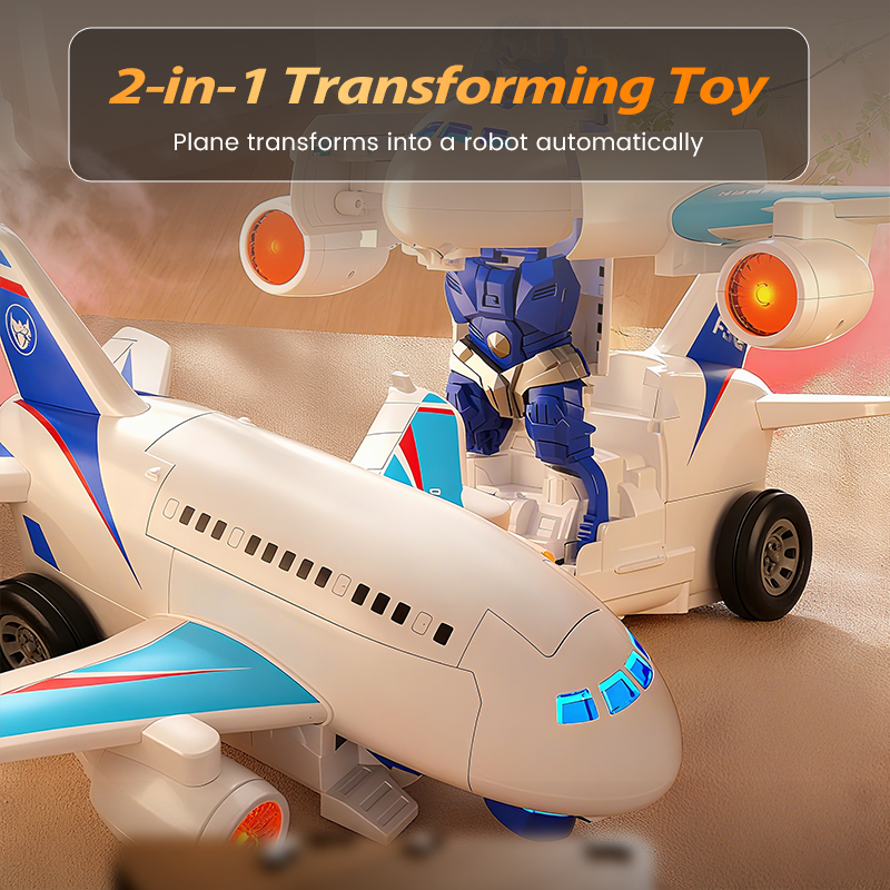 2-in-1 Electric Transforming Airplane Robot Toys