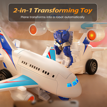 2-in-1 Electric Transforming Airplane Robot Toys