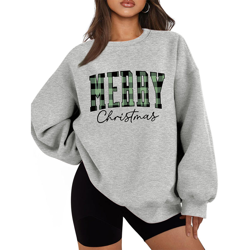 Women's Print Long Sleeve Crewneck Sweatshirt