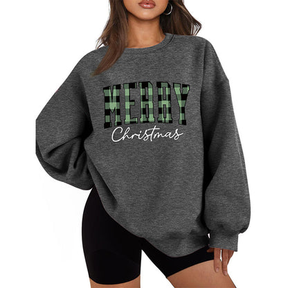 Women's Print Long Sleeve Crewneck Sweatshirt