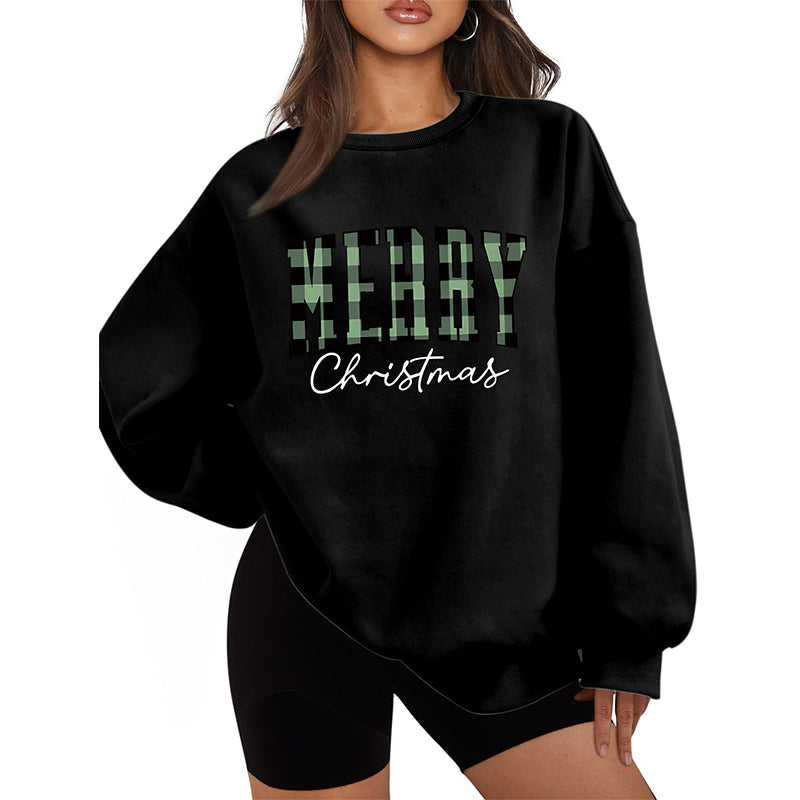 Women's Print Long Sleeve Crewneck Sweatshirt