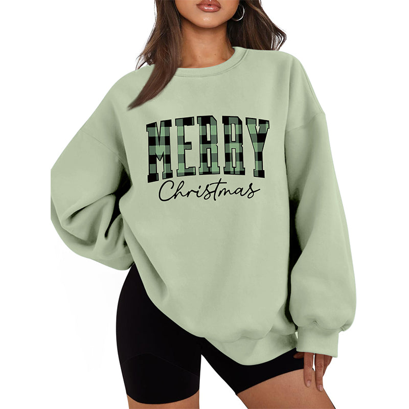 Women's Print Long Sleeve Crewneck Sweatshirt