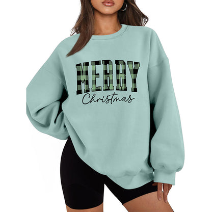 Women's Print Long Sleeve Crewneck Sweatshirt