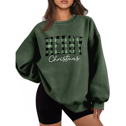 Women's Print Long Sleeve Crewneck Sweatshirt