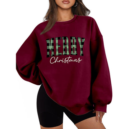 Women's Print Long Sleeve Crewneck Sweatshirt