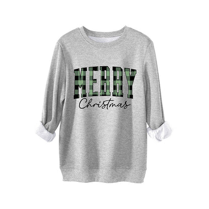 Women's Print Long Sleeve Crewneck Sweatshirt