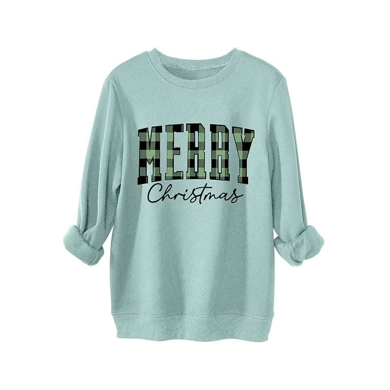 Women's Print Long Sleeve Crewneck Sweatshirt