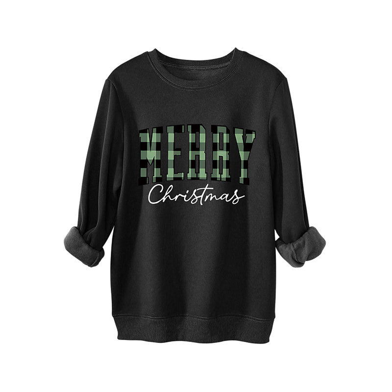 Women's Print Long Sleeve Crewneck Sweatshirt