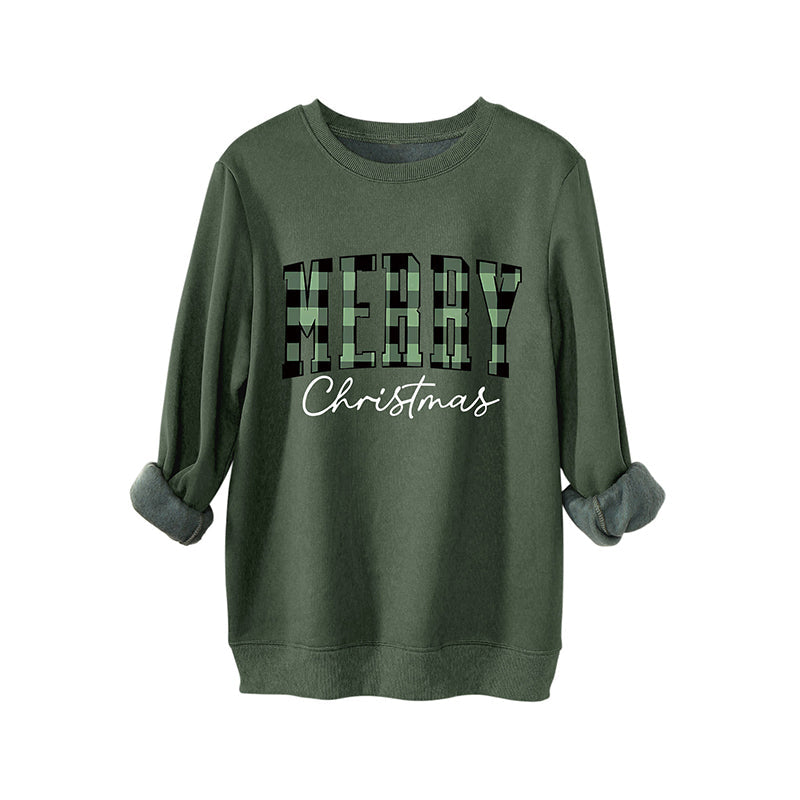 Women's Print Long Sleeve Crewneck Sweatshirt