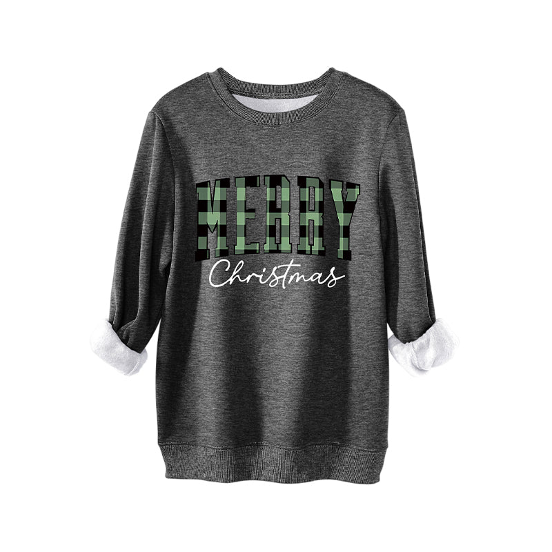 Women's Print Long Sleeve Crewneck Sweatshirt