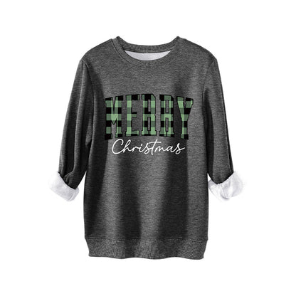 Women's Print Long Sleeve Crewneck Sweatshirt
