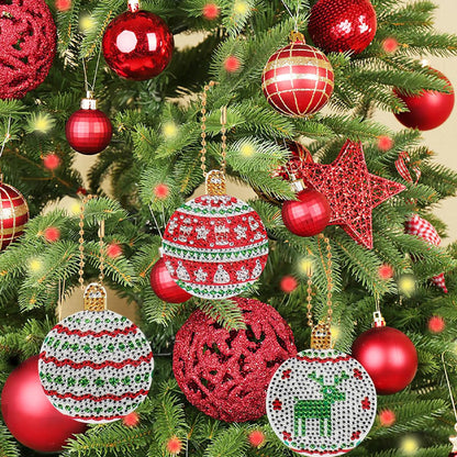 15-Piece DIY Christmas Diamond Painting Keychain Kit