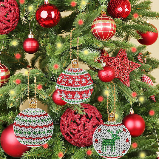 15-Piece DIY Christmas Diamond Painting Keychain Kit