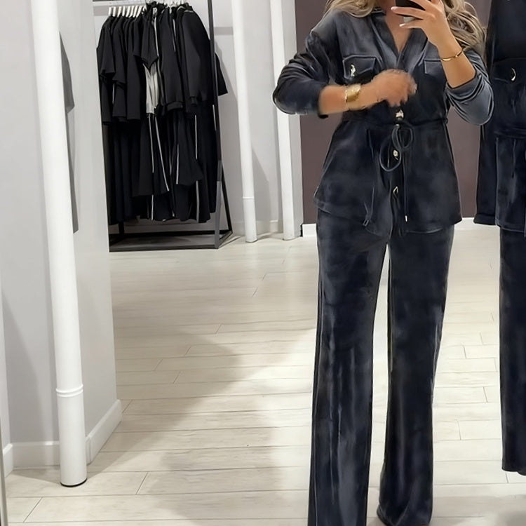 🔥Hot Sale Offers-Women's Warm Button-Up Set (with Pockets)