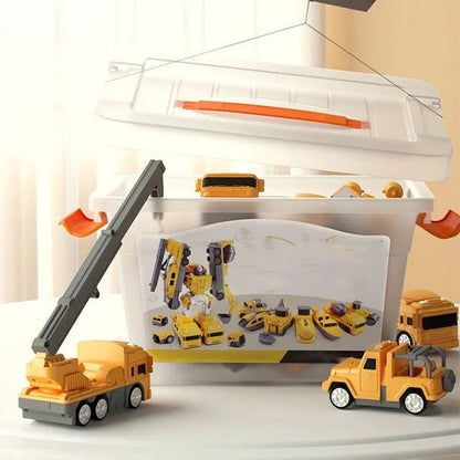 🚁Magnetic Transform Engineering Car Assembled Toys