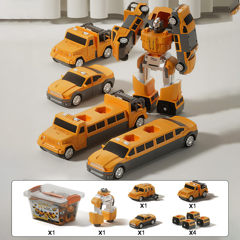 🚁Magnetic Transform Engineering Car Assembled Toys