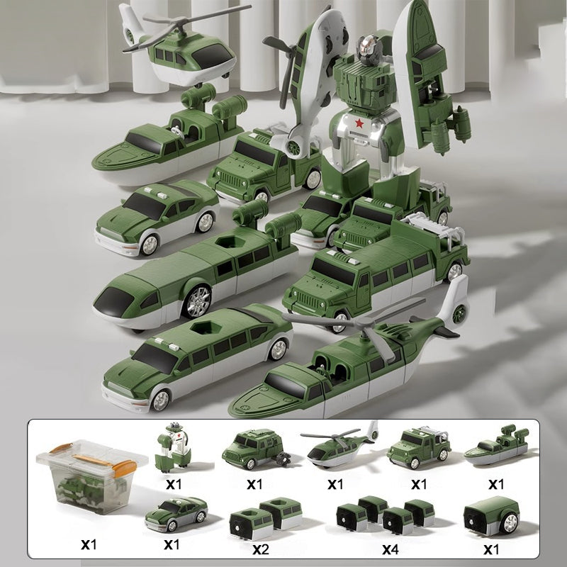 🚁Magnetic Transform Engineering Car Assembled Toys
