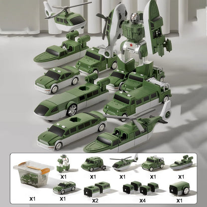 🚁Magnetic Transform Engineering Car Assembled Toys