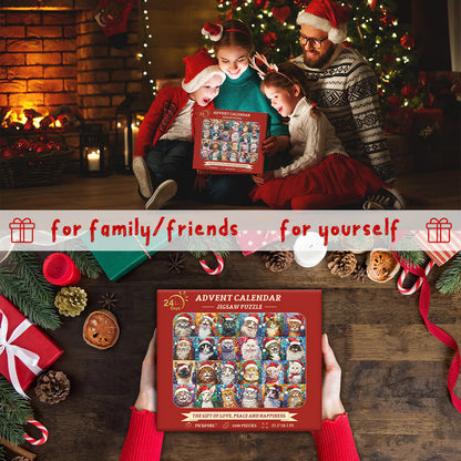 🎁Happy Christmas Cats Advent Calendar Jigsaw Puzzle 1000 Pieces