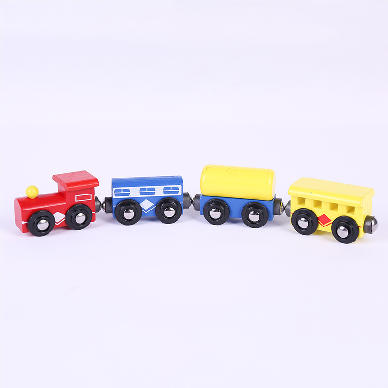Wooden Magnetic Train Set for Kids