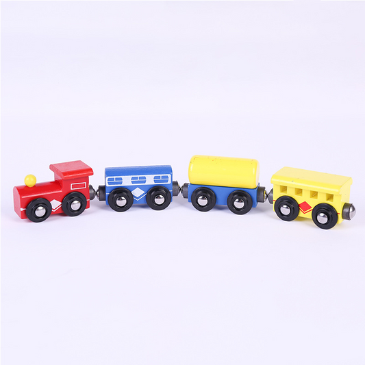 Wooden Magnetic Train Set for Kids