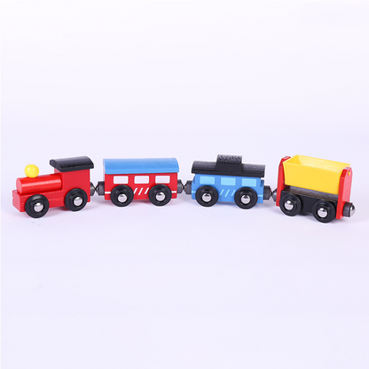 Wooden Magnetic Train Set for Kids