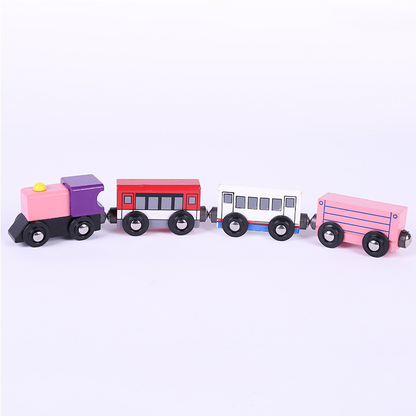 Wooden Magnetic Train Set for Kids