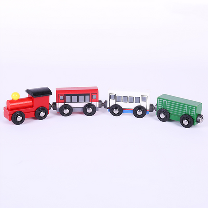 Wooden Magnetic Train Set for Kids