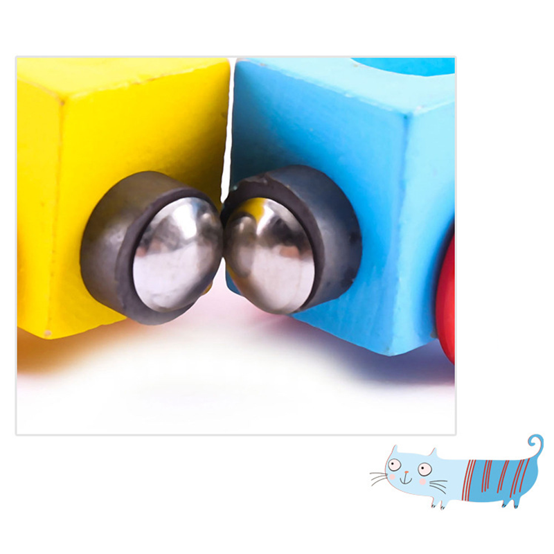 Wooden Magnetic Train Set for Kids