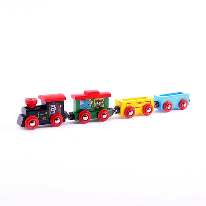 Wooden Magnetic Train Set for Kids