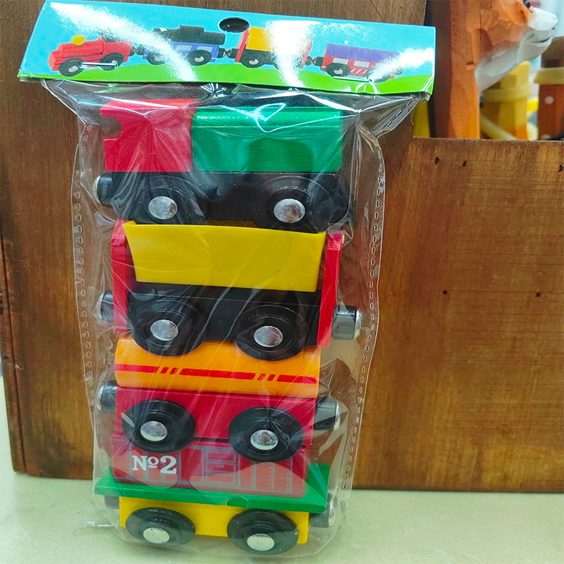 Wooden Magnetic Train Set for Kids