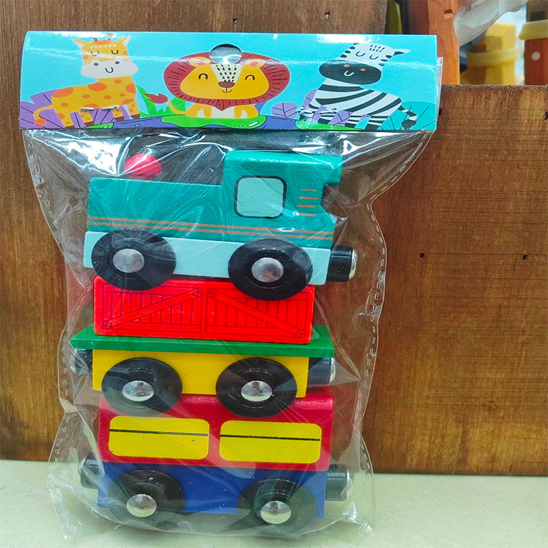 Wooden Magnetic Train Set for Kids